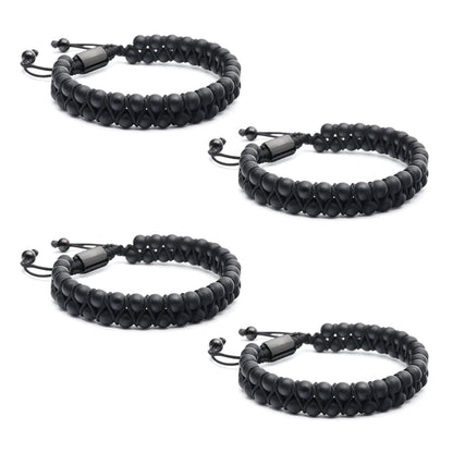 Futusly™ BloatedOut ONYX Obsidian Double Bead Bracelet