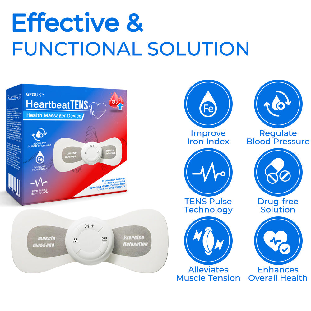 GFOUK™ HeartbeatTENS Lifeblood Iron Health Massager Device
